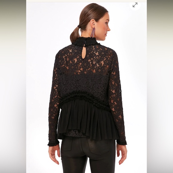 NWOT Tuckernuck Black Lace Myla Top - Picture 5 of 8